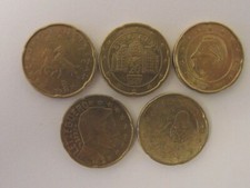 LOTTO 5 MONETE DA 20 CENTESIMI