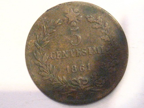 Moneta centesimi 1861 - moneta, 5
